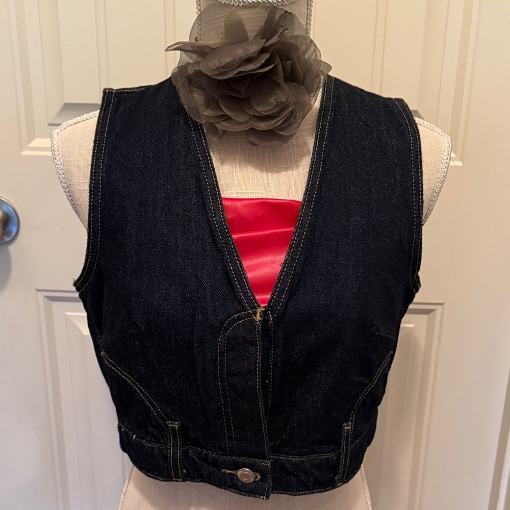 Zara Blue Denim Vest